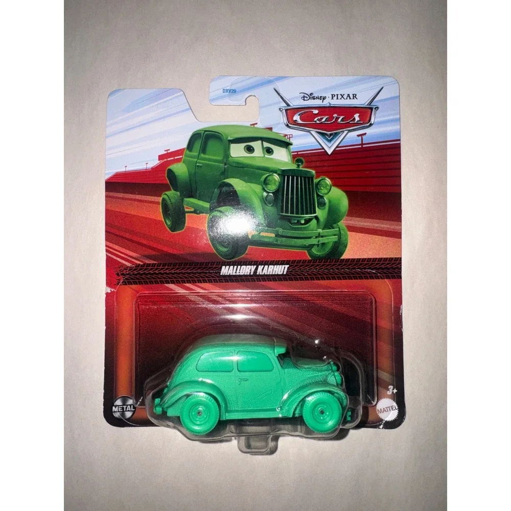 Disney Pixar Cars Mallory Karhut Green Die-Cast Metal Toy Car Mattel DXV29 NEW